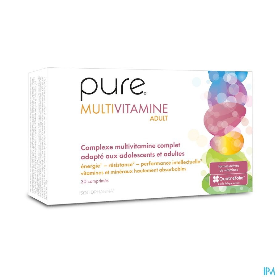 Pure Multivitamine Adult 30 Comprimés