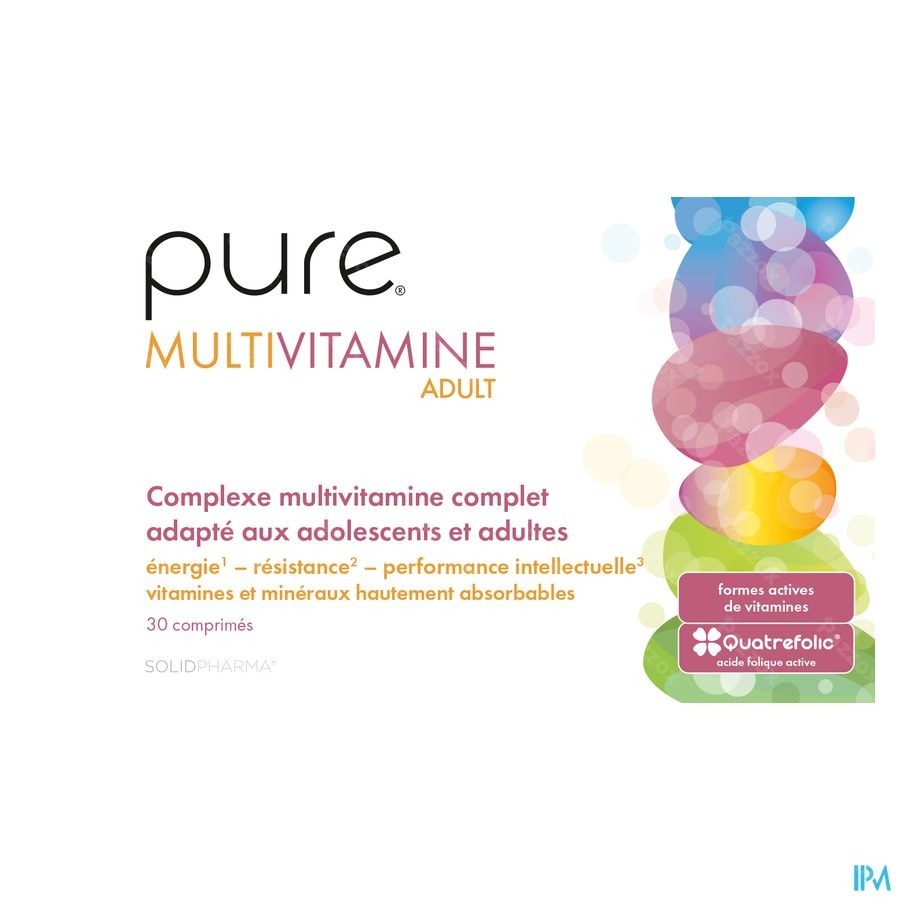 Pure Multivitamine Adult 30 Comprimés
