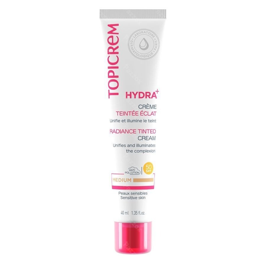 Topicrem Hydra+ Cr Teintee Eclat Medium 40ml Nf