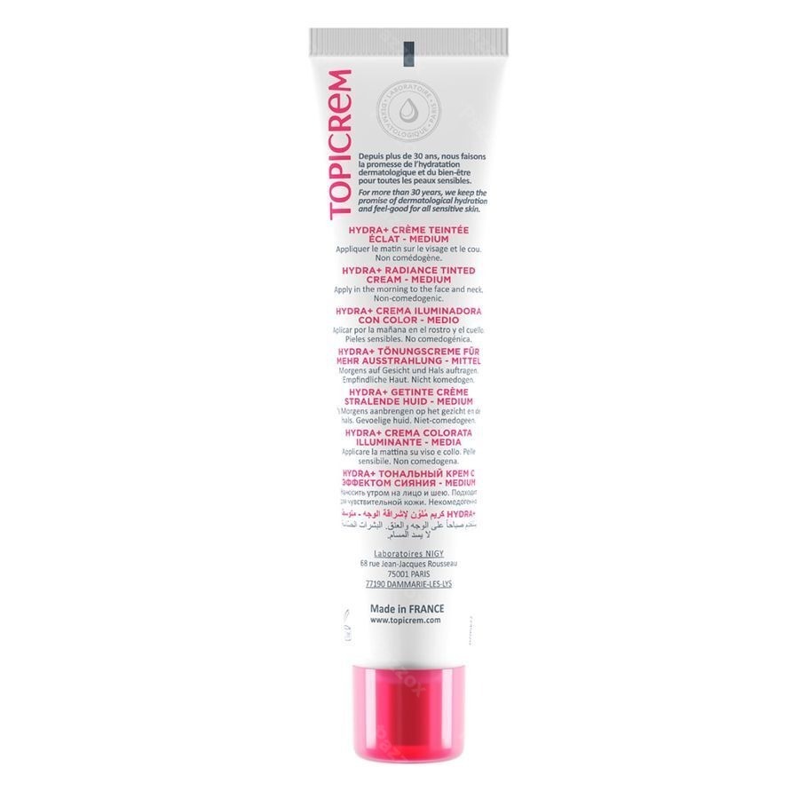 Topicrem Hydra+ Cr Teintee Eclat Claire 40ml Nf