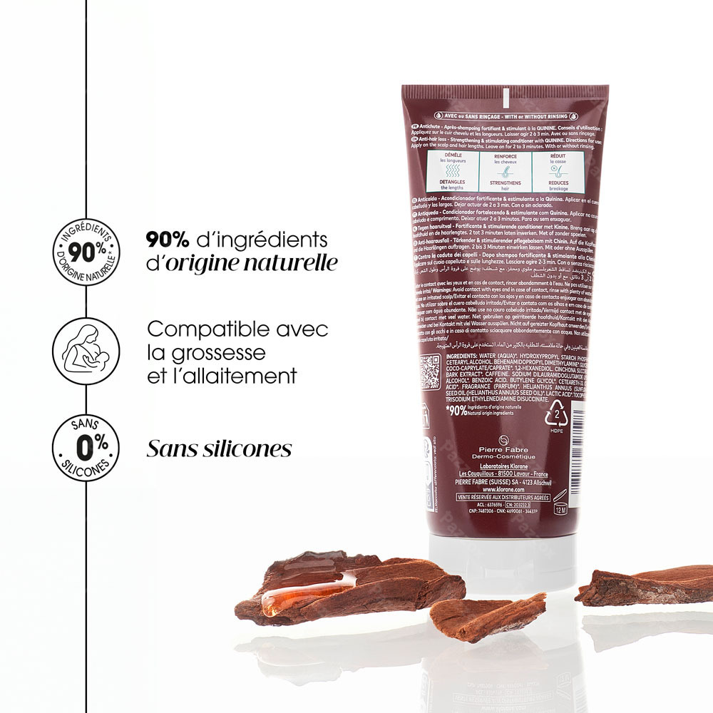 Klorane Après-shampoing anti-chute à la Quinine 200ml