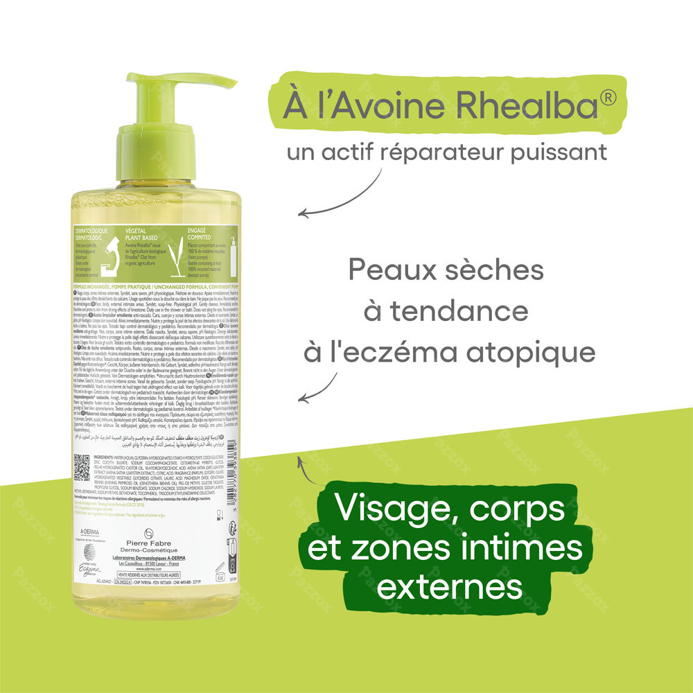 A-Derma Exomega Control Huile Lavante 500ml