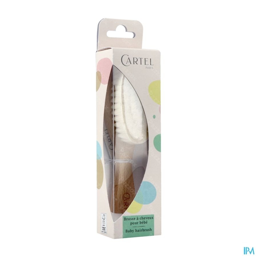 Cartel Brosse Cheveux Bebe Bois Naturel Asie
