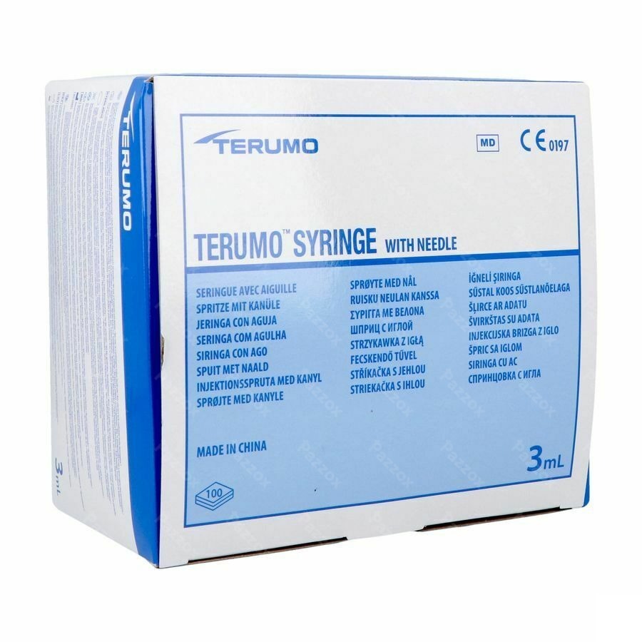 Terumo Seringue 3ml + Aig 21g 1 0,8x25mm St 100