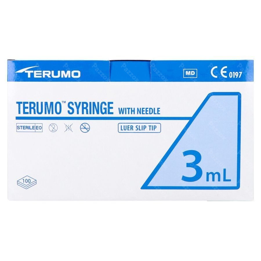 Terumo Seringue 3ml + Aig 21g 5/8 0,8x16mm St 100