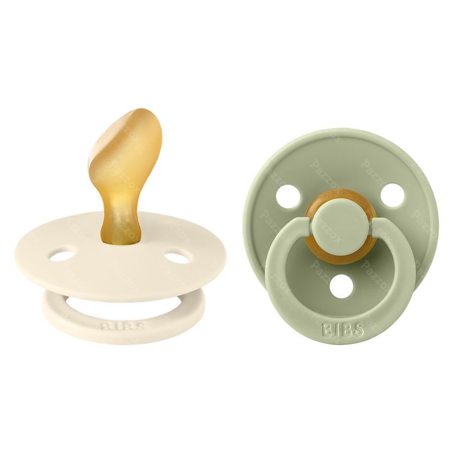 Bibs 2 Tetine Anatomic Duo Ivory/Sage 