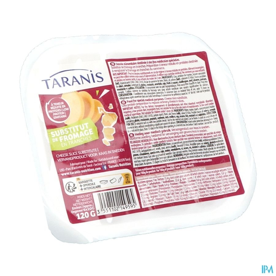 Taranis Substitut Fromage Tranches 120g