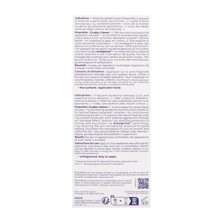 Bioderma Cicabio Creme+ 100ml Nf