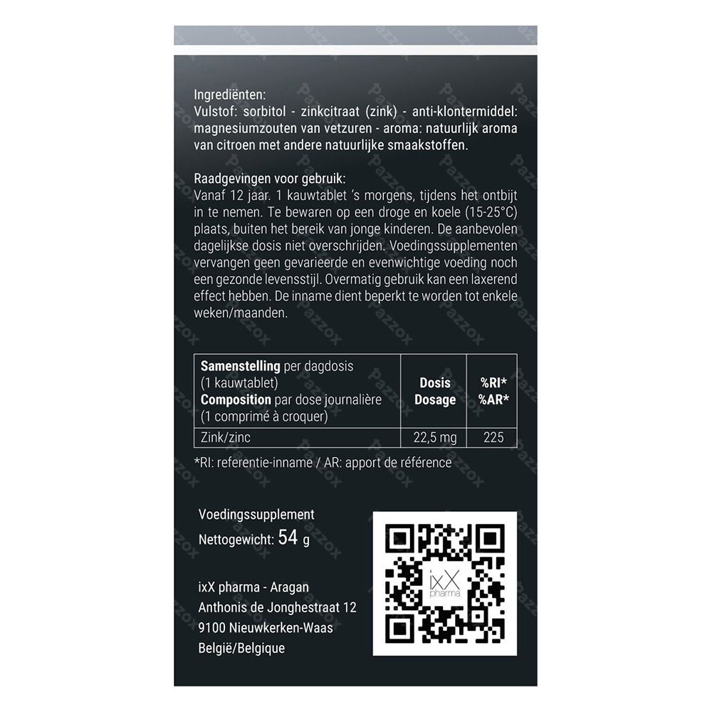 Zinc-ixx Comp 120 Nf