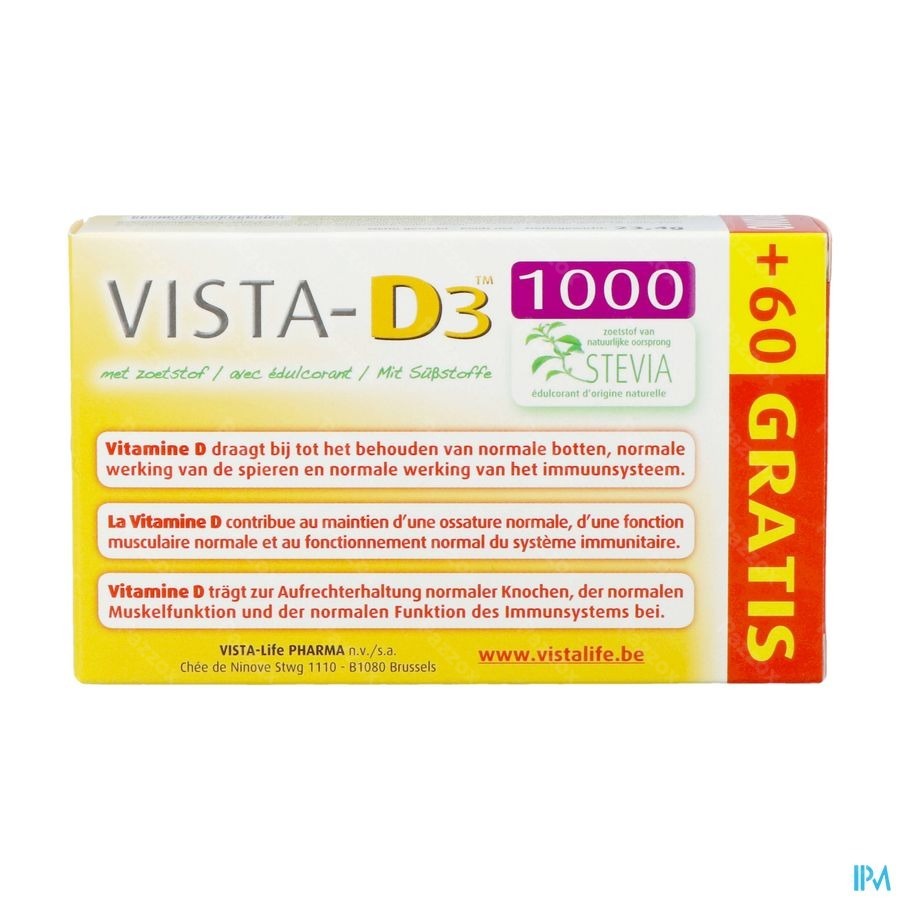 Vista D3 1000 Promo Comp Fondant 120 + 60 Gratuit