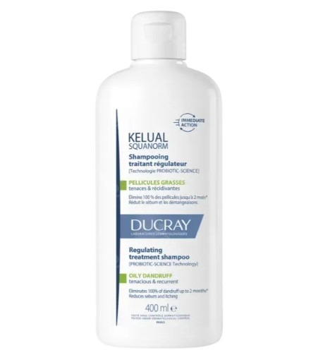 Ducray Kelual Squanorm Shampooing Pellicules Grasses 400ml Pellicules 