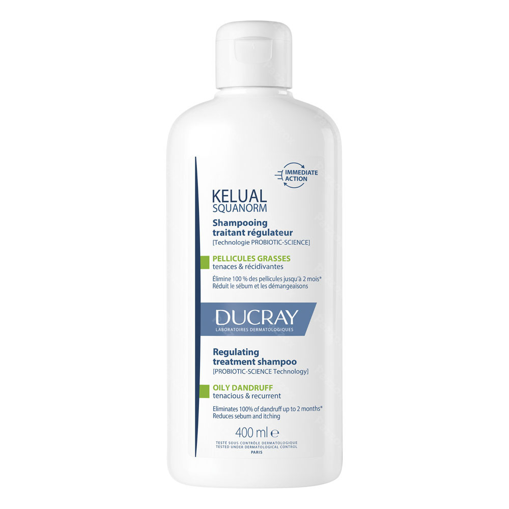 Ducray Kelual Squanorm Shampooing Pellicules Grasses 400ml Pellicules 