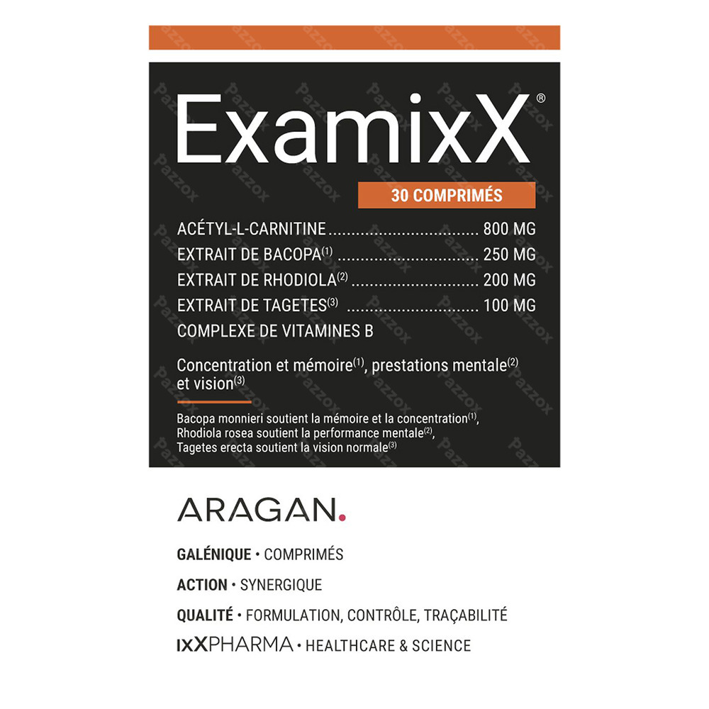 ExamixX Concentration et Performance 30 Comprimés