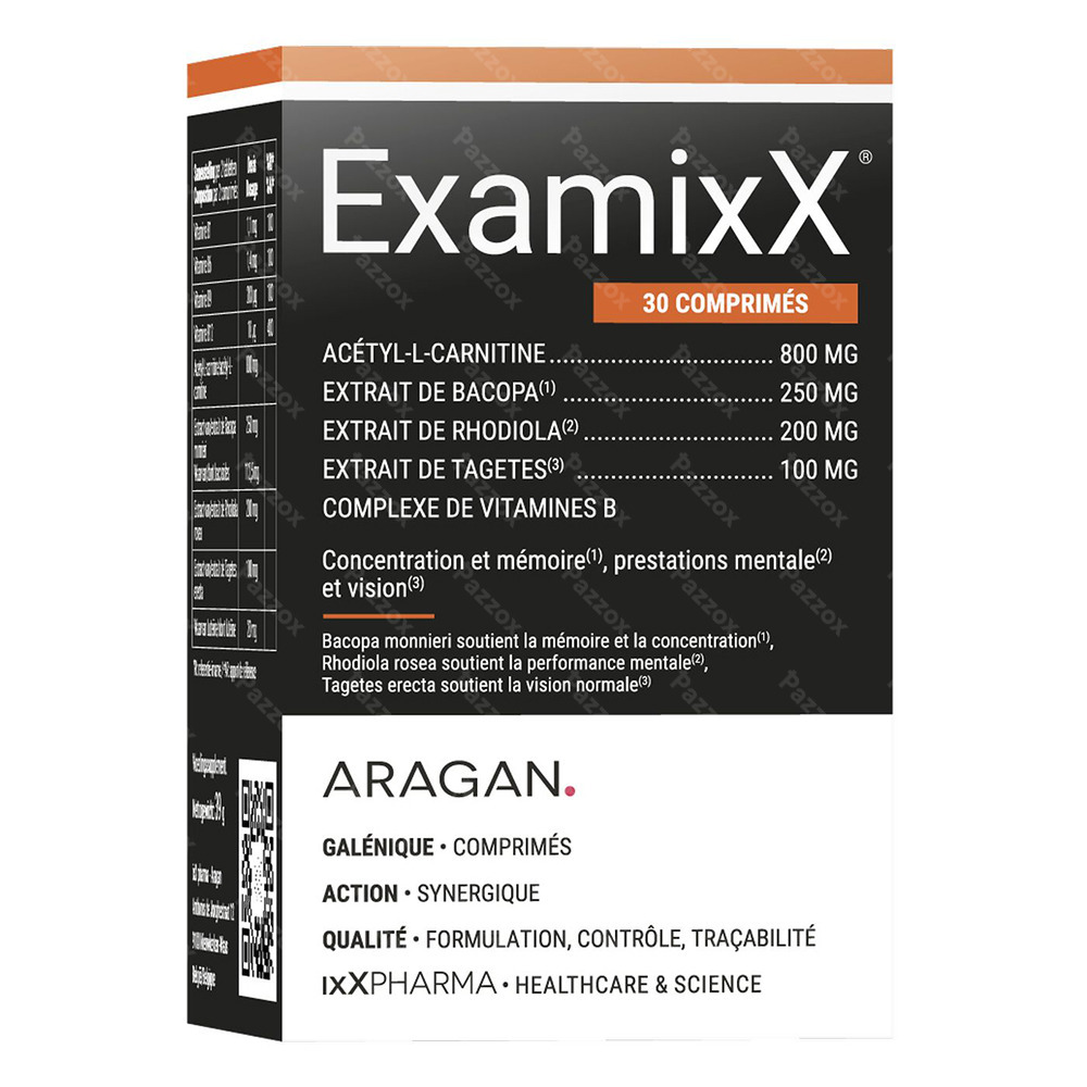 ExamixX Concentration et Performance 30 Comprimés