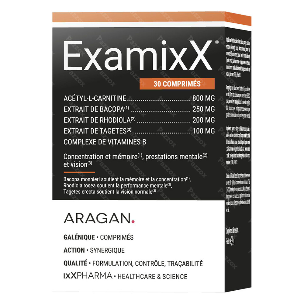 ExamixX Concentration et Performance 30 Comprimés