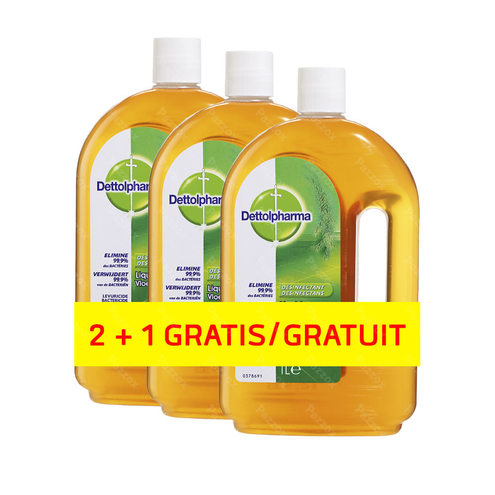 Dettolpharma Desinfectant Liquide Surfaces 2l+1l