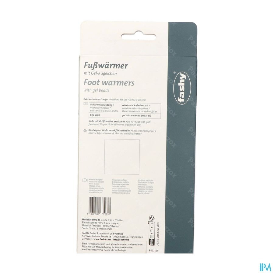 Fashy Pantoufles Chauffantes Semelle Gel Retirable