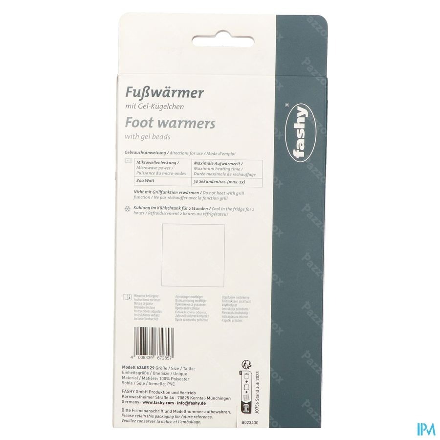 Fashy Pantoufles Chauffantes Semelle Gel Retirable