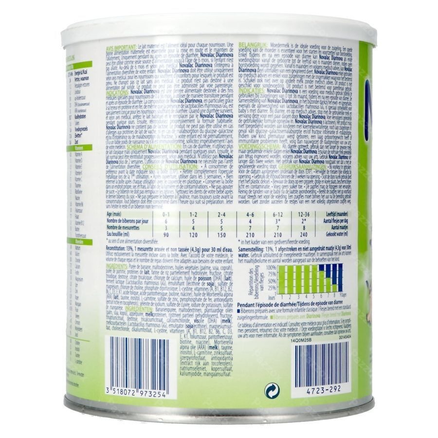 Novalac Diarinova Pdr 600g Nf