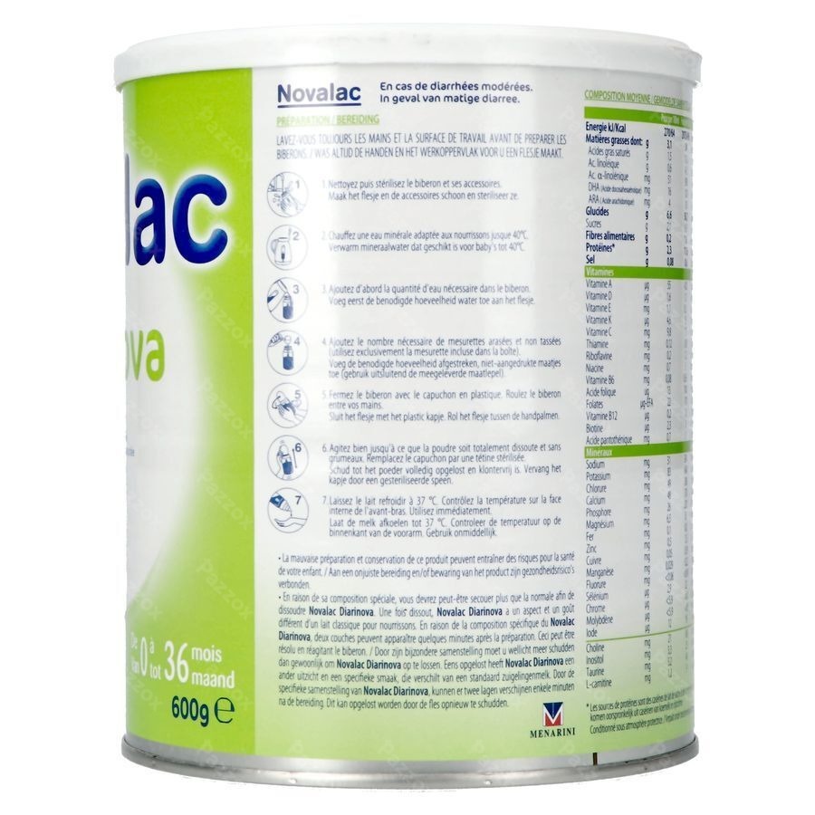 Novalac Diarinova Pdr 600g Nf