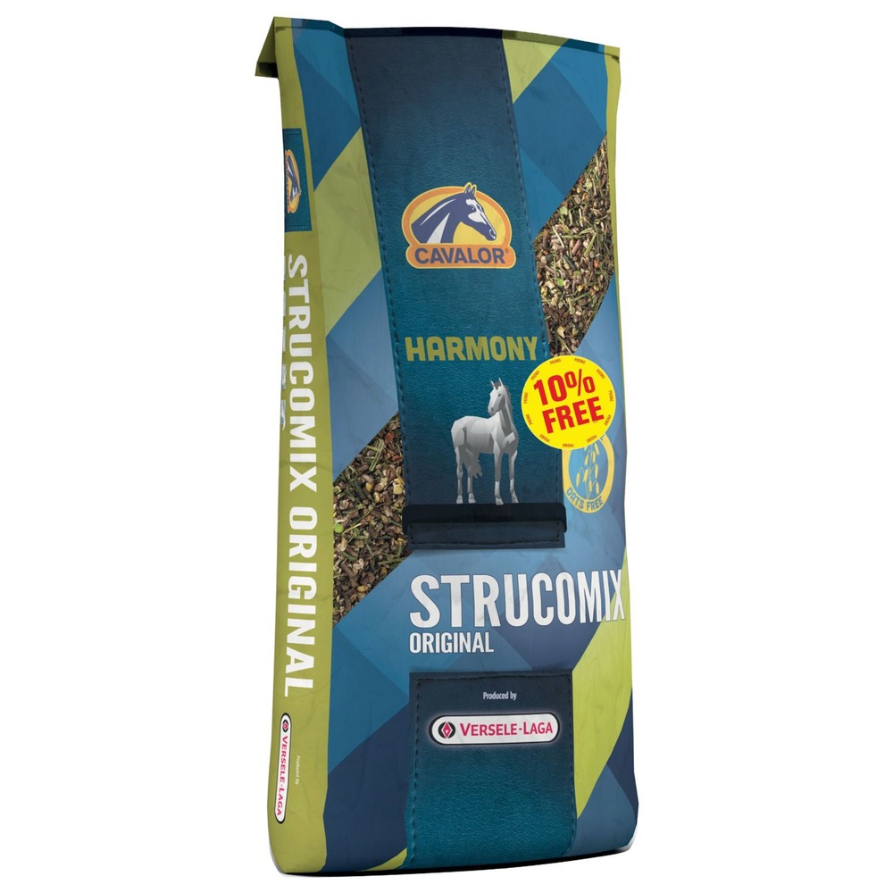 Cavalor Harmony Strucomix Original 16,5 kg Promo Mélange de Texture Epicée, Riche en Fibres et Sans Avoine
