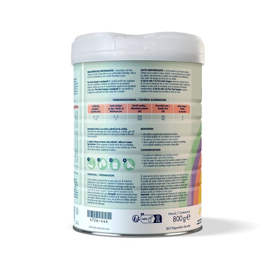 Pure Goat Lait Suite 3 Pdr 800g