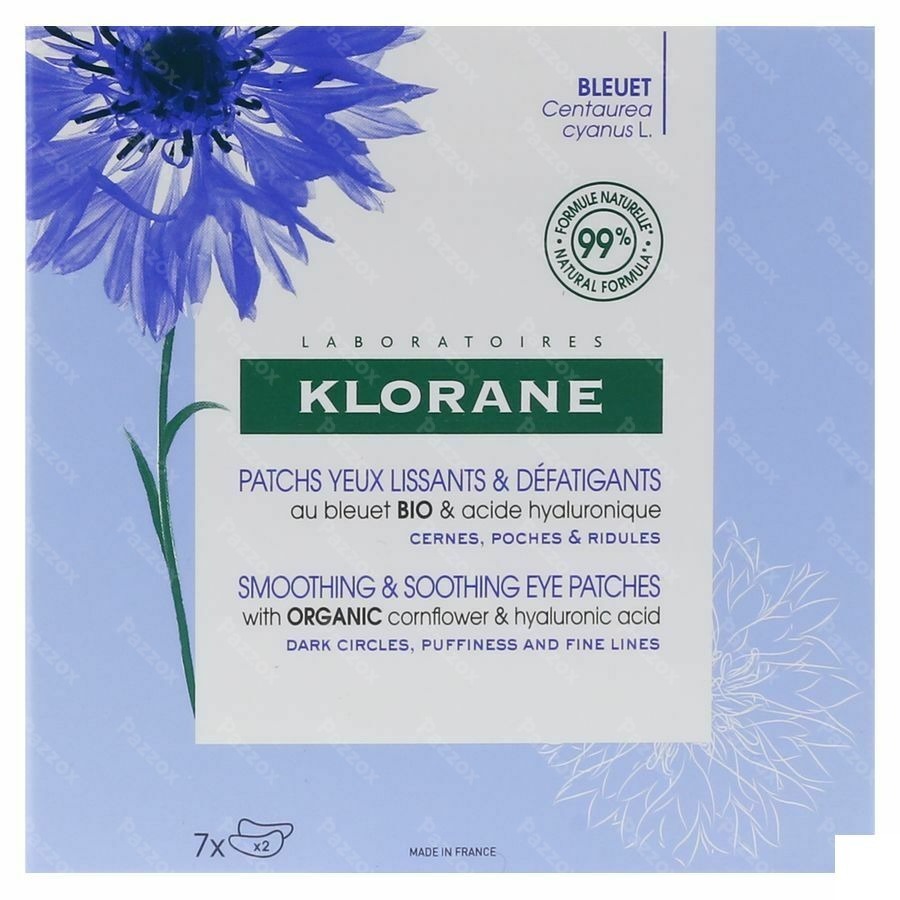Klorane Visage Bleuet Bio Patch Liss.hydro-gel 7x2