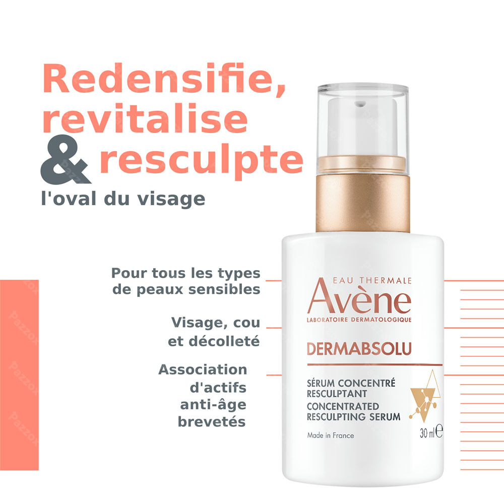 Avène Dermabsolu SERUM concentré resculptant anti-âge, Bakuchiol & Pro-ceramides 30ml