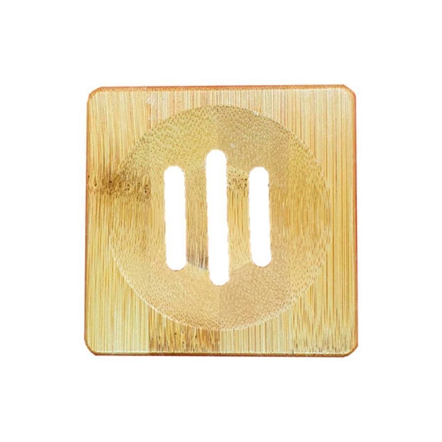 Bamboo soap dish square