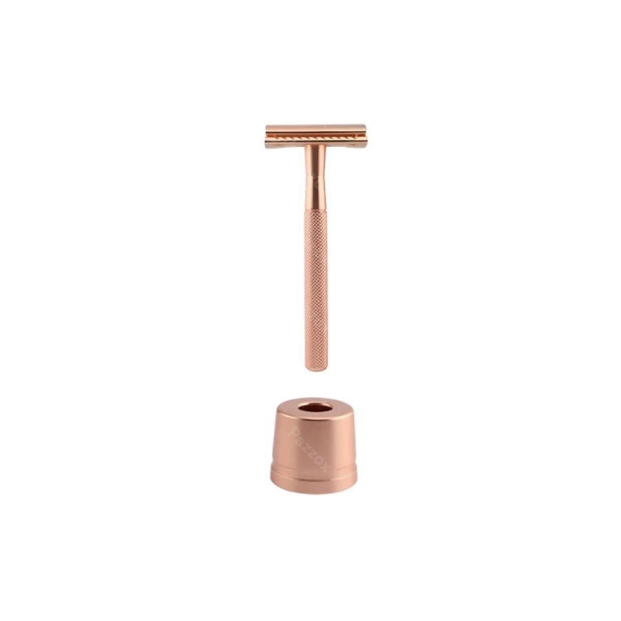 Wondr Safety Razor + Support Rose Doré
