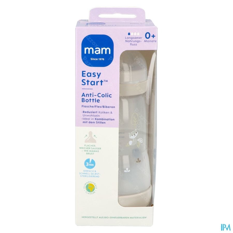 Mam Biberon Easy Start A/colique Matt Uni 260ml