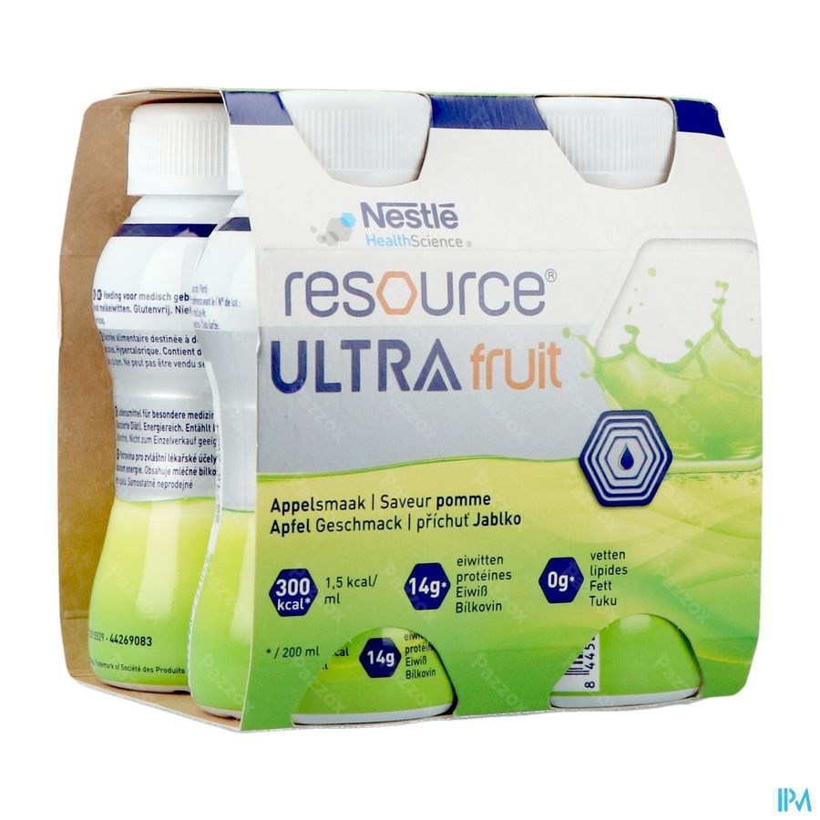Resource Ultra Fruit Saveur Pomme 4x200ml