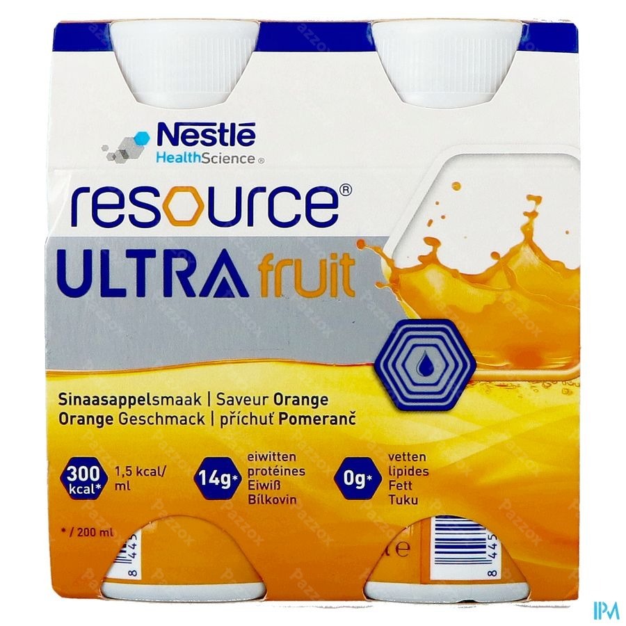 Resource Ultra Fruit Saveur Orange 4x200ml