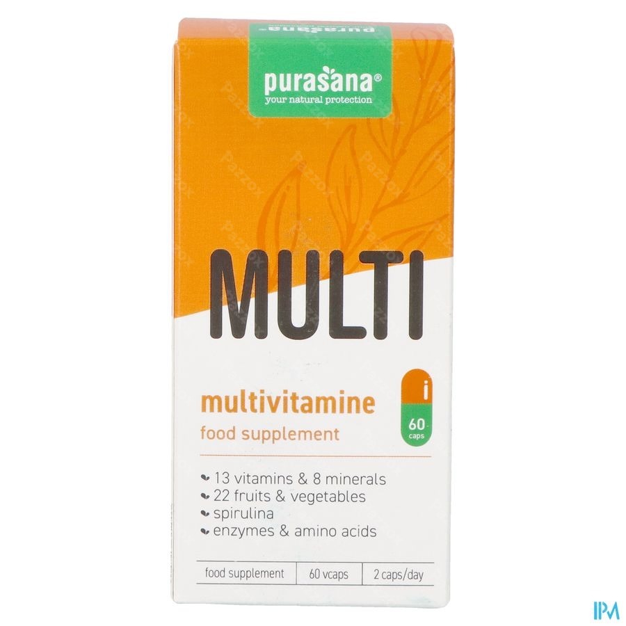 Purasana Multivitamine Fruit&veggie V-caps 60 Nf