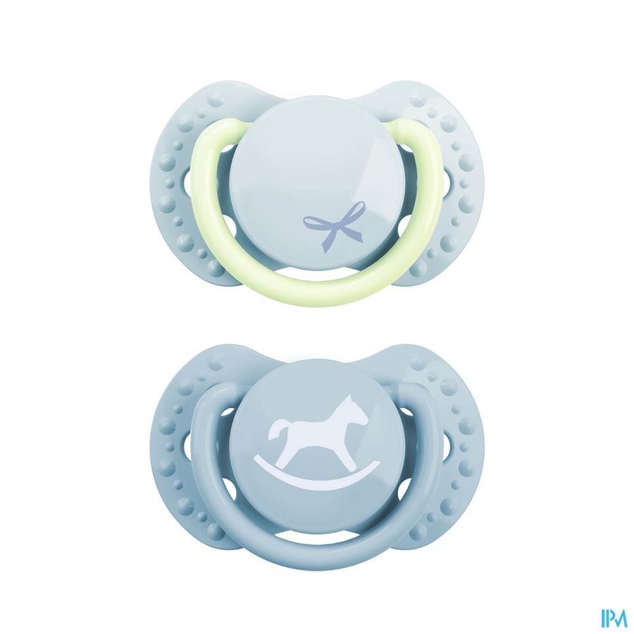 Difrax Sucette Dynamic Newborn Babyshower Blue 2