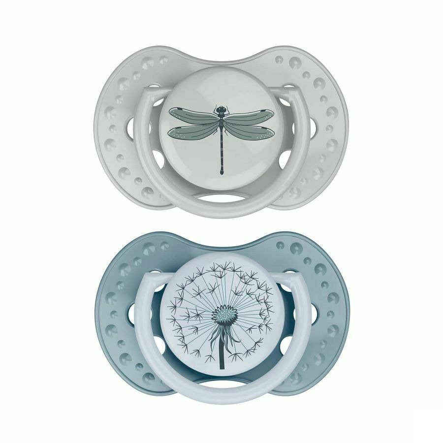 Difrax Sucette Dynamic Botanic Blue&green 0-3m 2