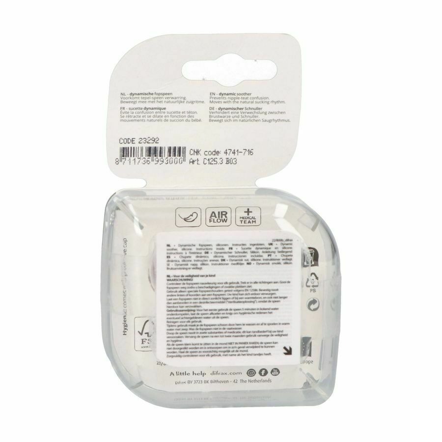 Difrax Sucette Dynamic Botanic Pink&purple 3m+ 2