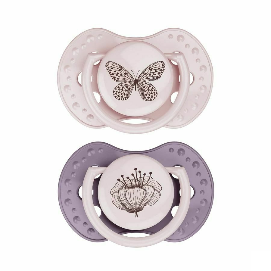 Difrax Sucette Dynamic Botanic Pink&purple 3m+ 2