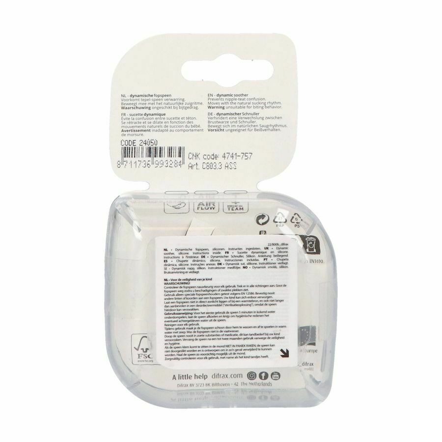 Difrax Sucette Dynamic Botanic 18m+ 2