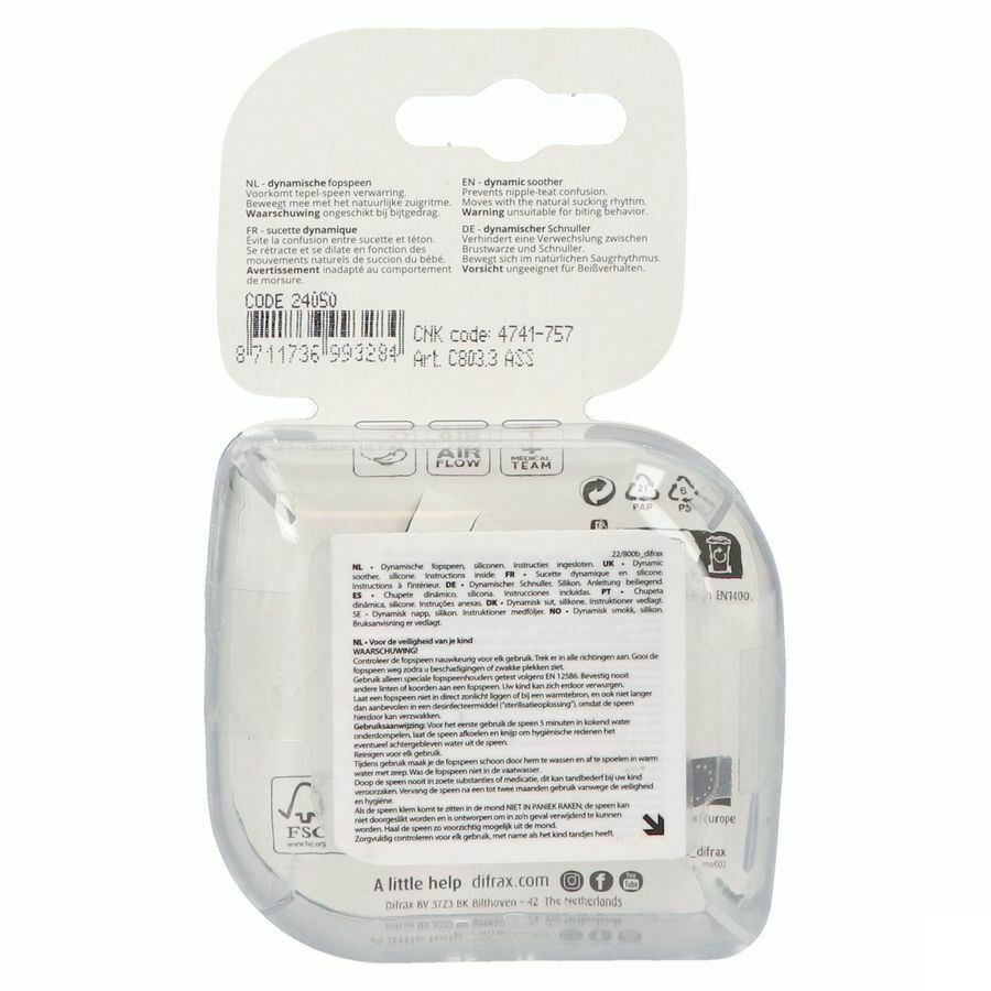 Difrax Sucette Dynamic Botanic 18m+ 2