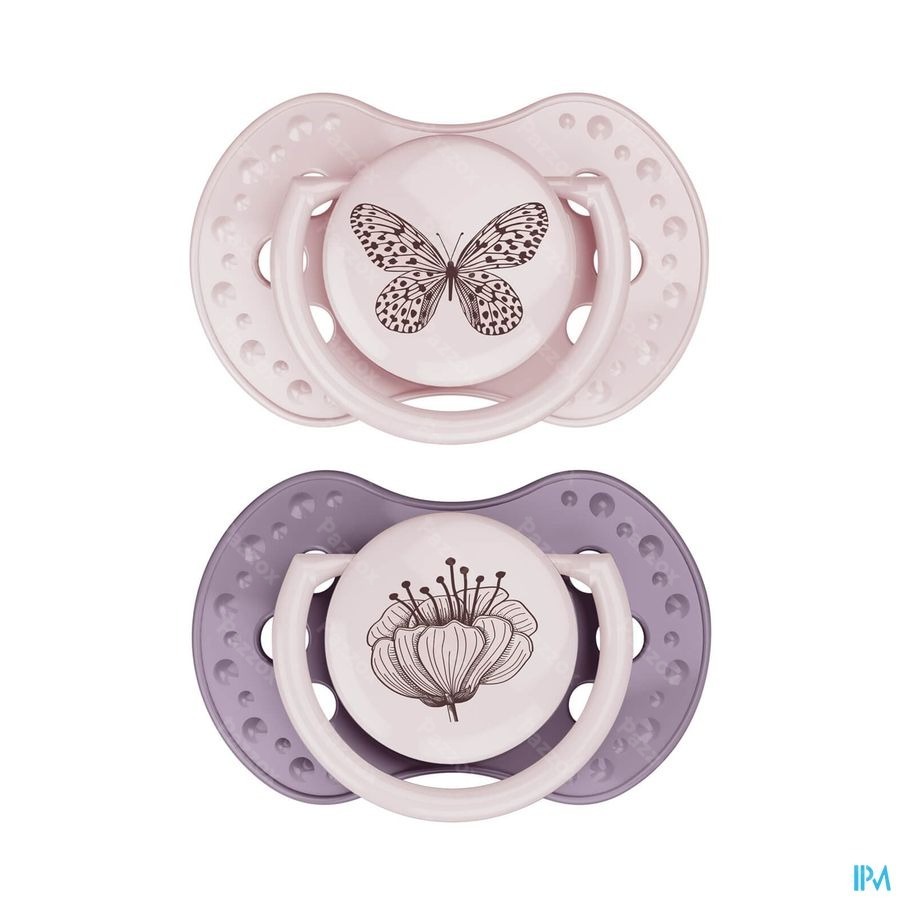 Difrax Sucette Dynamic Botanic Pink&purple 18m+ 2