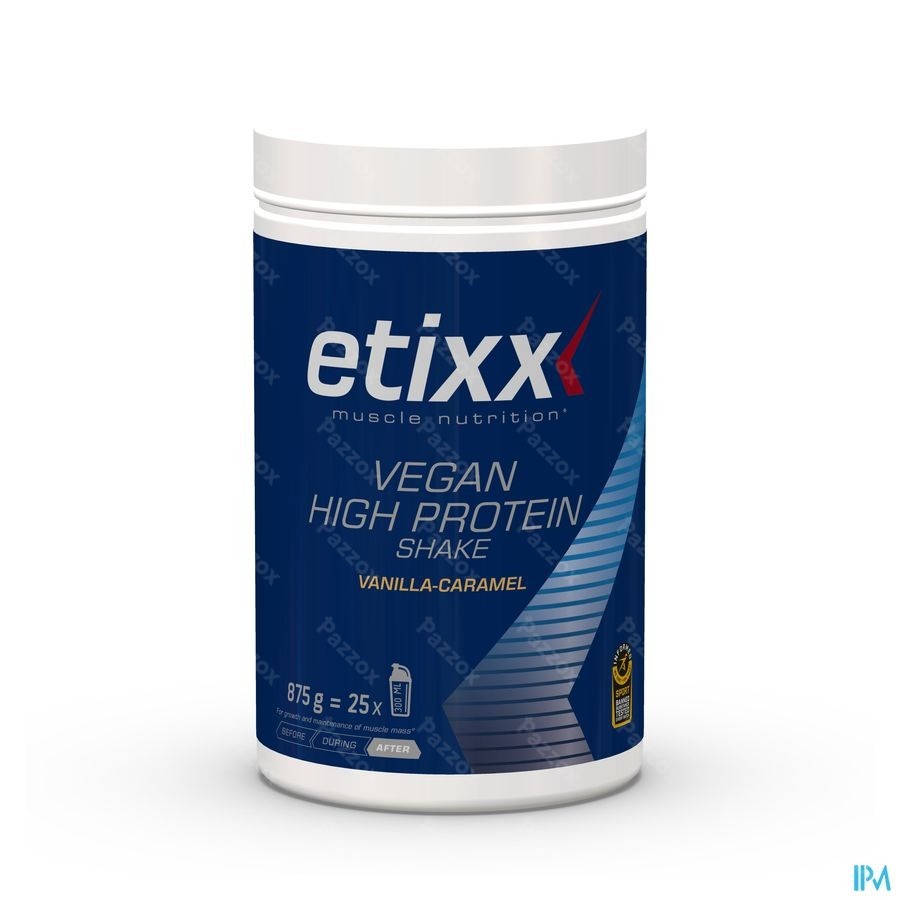 Etixx Vegan High Prot.shake Vanil.caramel Pdr 875g