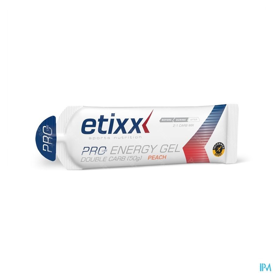 Etixx Double Carb Energy Gel Proline Peach 12x60ml