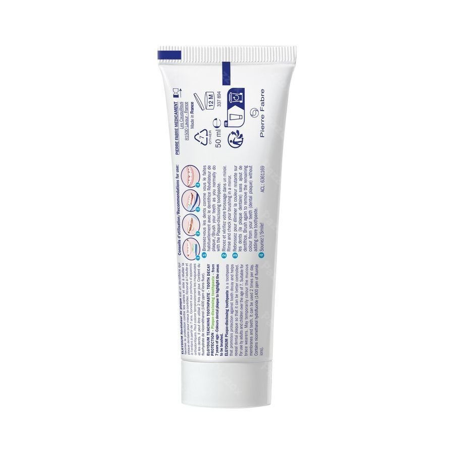 Elgydium Dentifrice Revelateur Plaque 50ml Nf