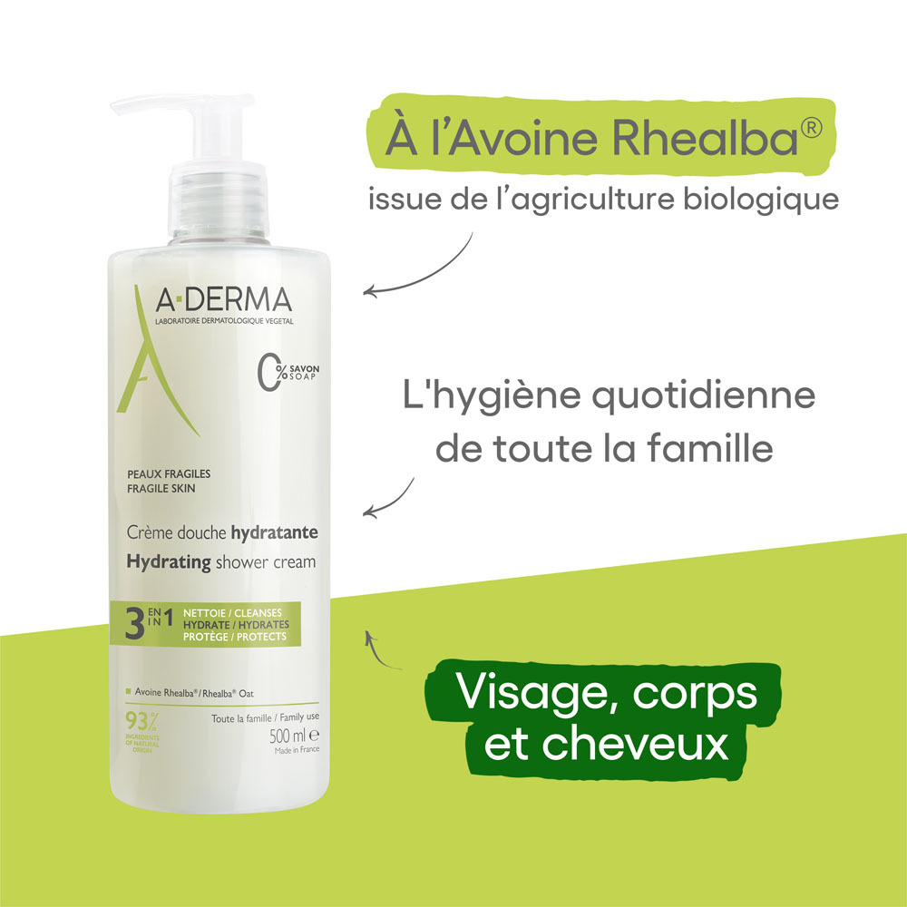 A-Derma Indispensables Crème Douche Hydratante 750ml