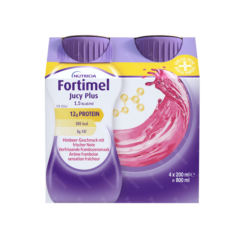 Fortimel Jucy Plus Framboise 4 x 200ml