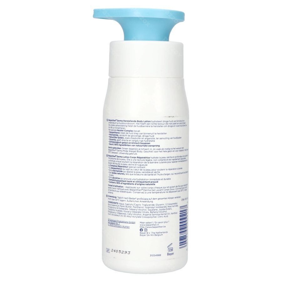 Bepanthen Derma Lotion Corps Reparatrice Fl 400ml