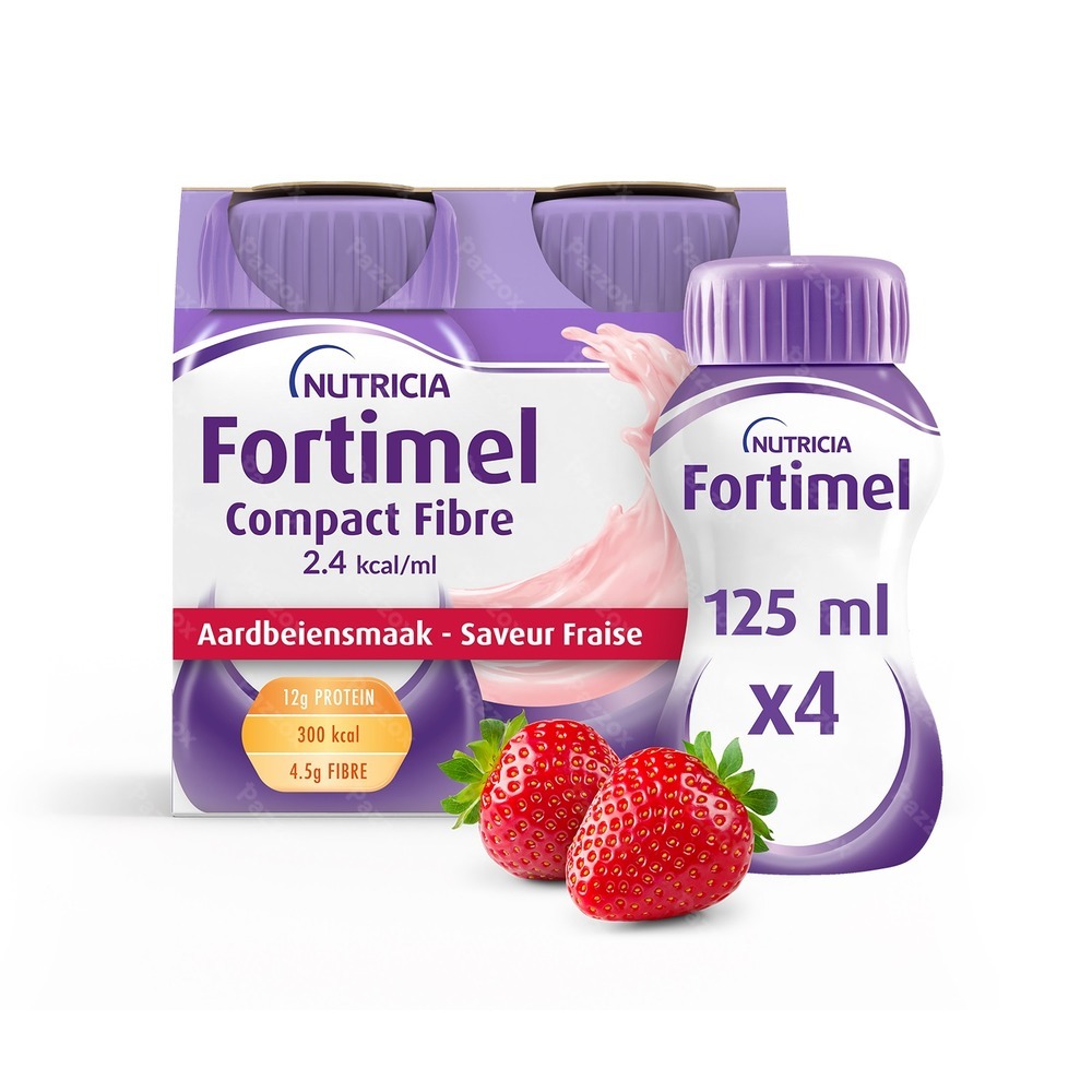 Fortimel Compact Fiber 2.4kcal Fraise 4x125ml