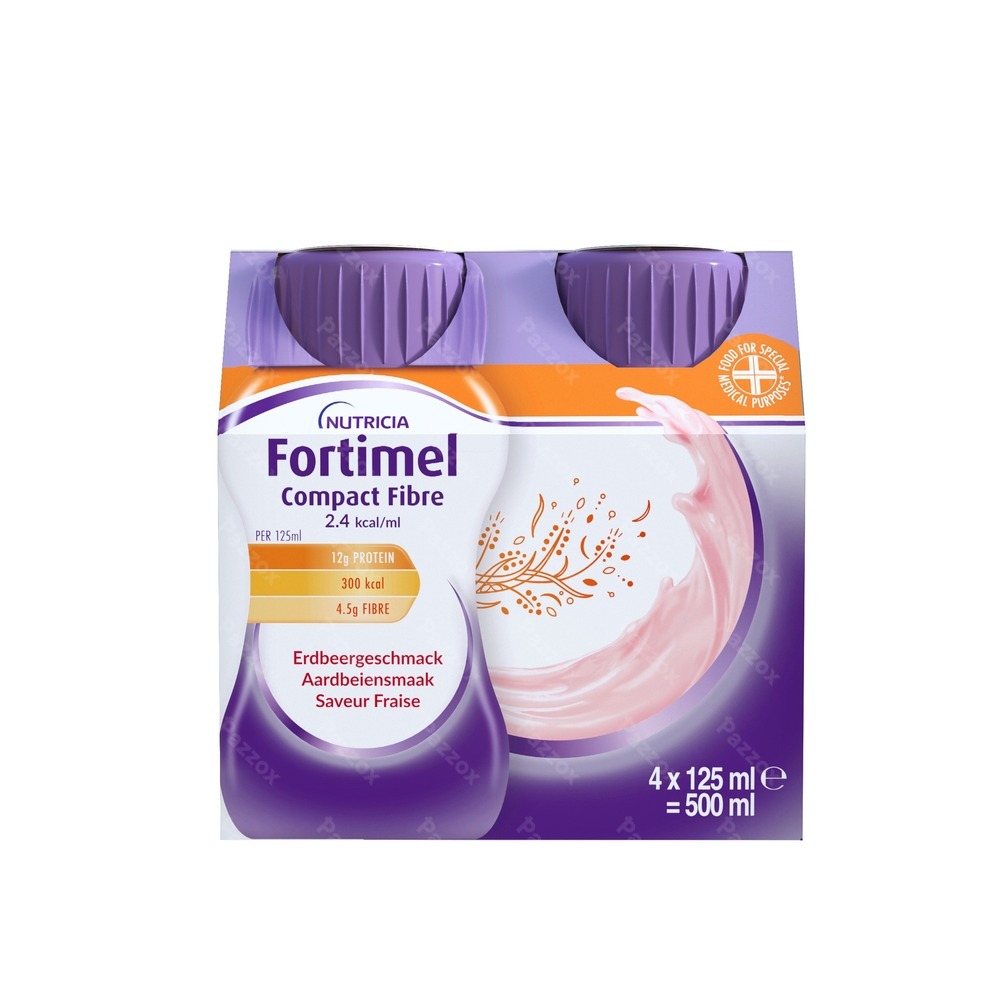 Fortimel Compact Fiber 2.4kcal Fraise 4x125ml