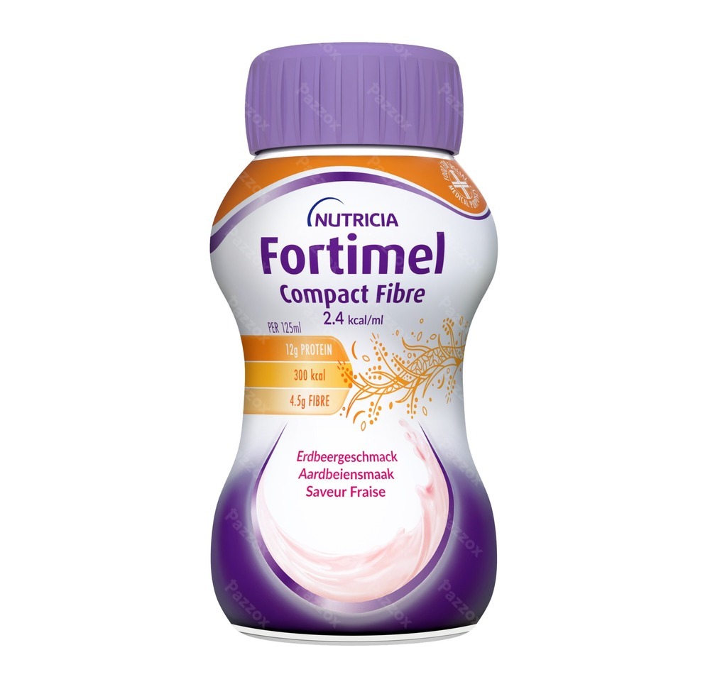 Fortimel Compact Fiber 2.4kcal Fraise 4x125ml